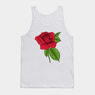 Red rose Tank Top